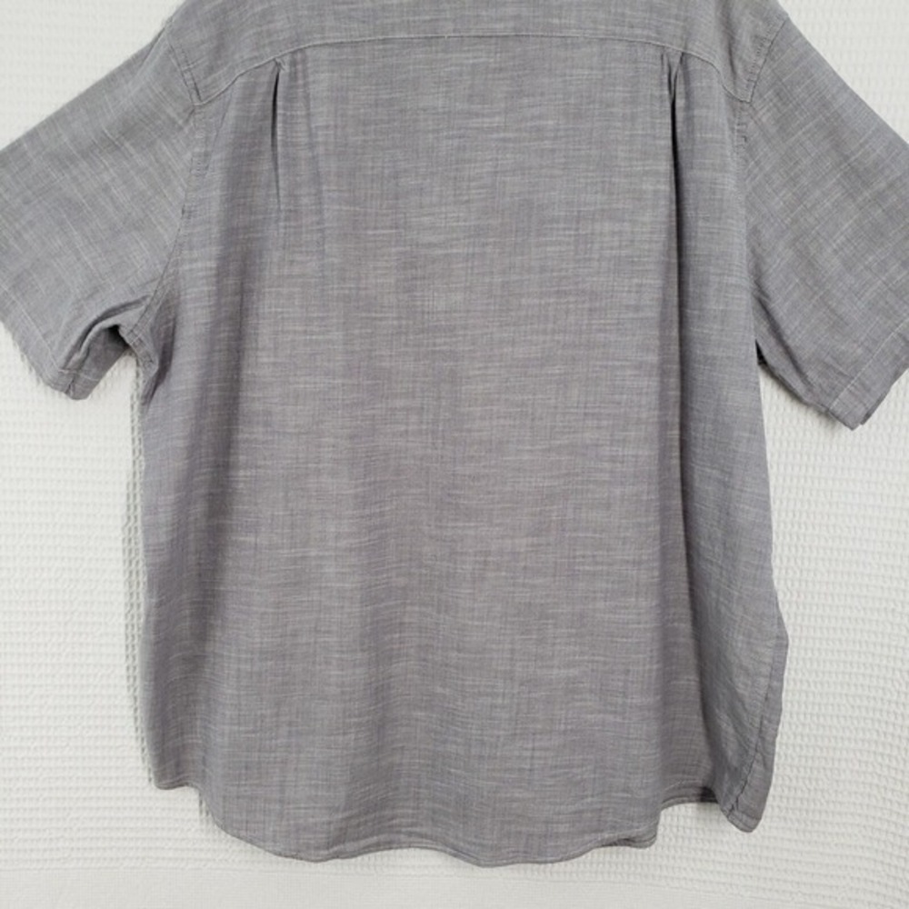 George Button Down Shirt Mens 2XL 50-52 Grey Classic Fit Short Sleeve Casual Dad - Picture 15 of 16